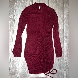 Red Blend Scrunch Mini Dress